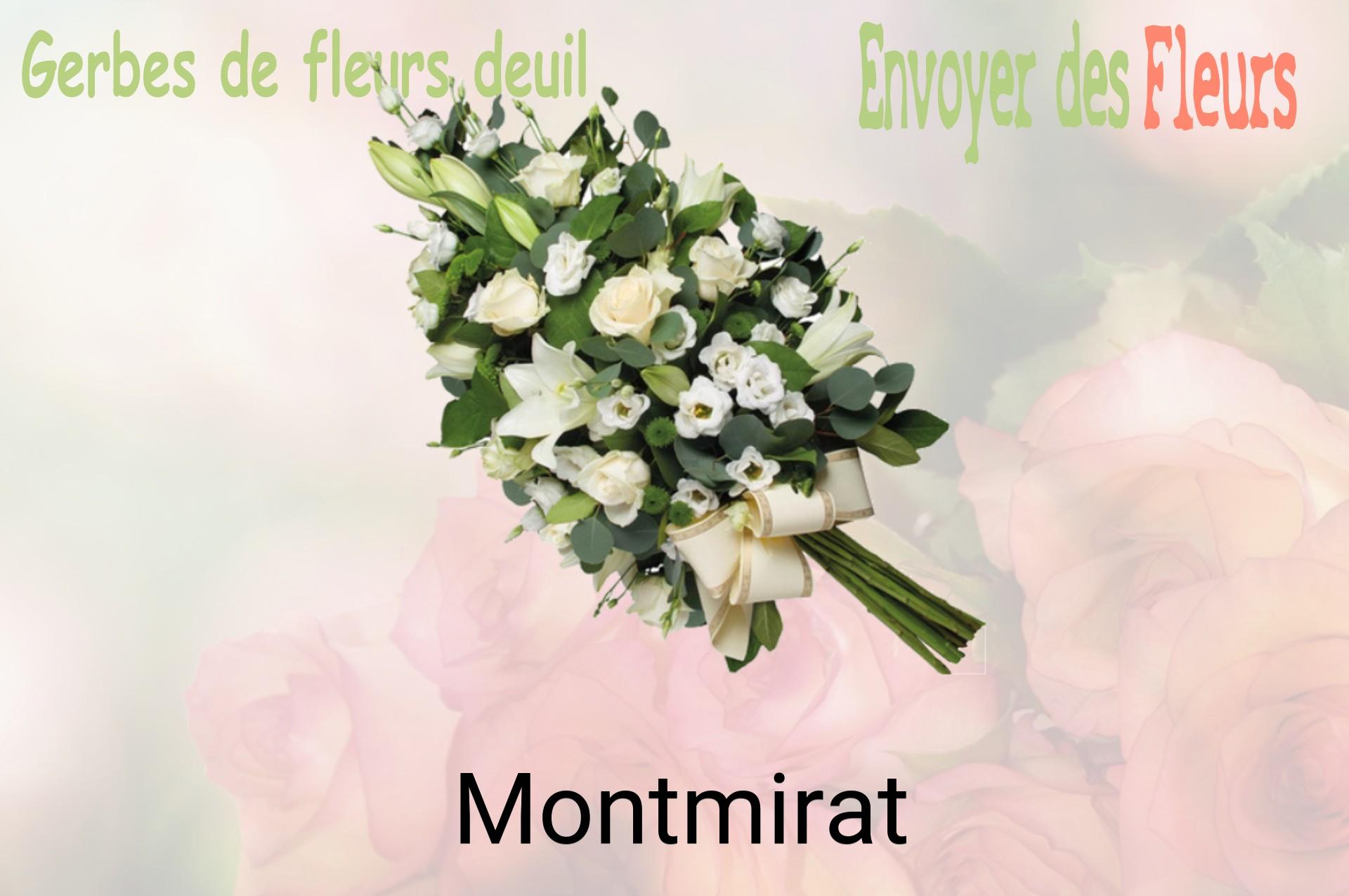 Gerbe de fleurs de deuil livrée à Montmirat